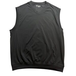 Pro Tour Performance Golf Vest Mens Medium Black V-Neck Sleeveless Pullover